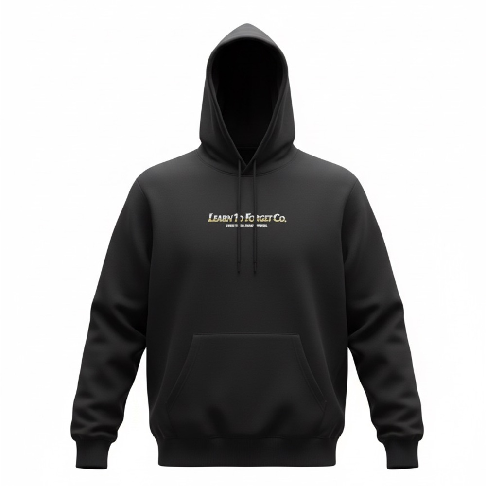 NWT Learn to Forget Co. Black Hoodie Men’s Size Medium